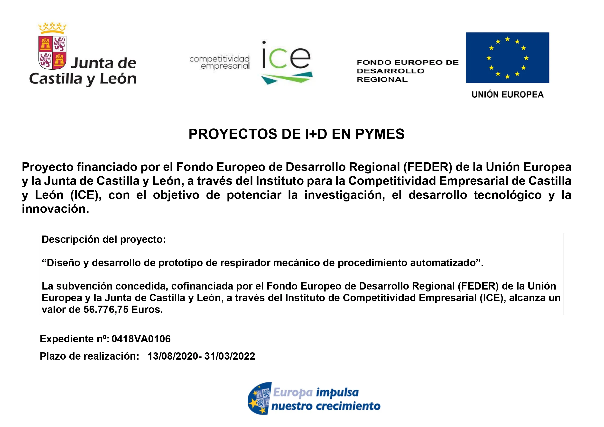 Confinanciacion FSE y JCYL 04/18/VA/0106